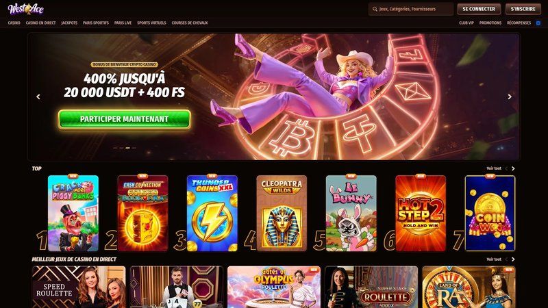 Westace casino en ligne, westace france